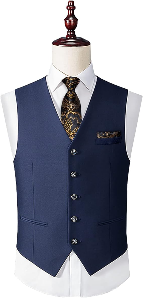 2PCS Set for Father and Son Tie Silk Mens and Boys Adjustable Necktie & Pocket Square Cufflinks Kids Pre-tied Necktie(Black Gold Paisley)